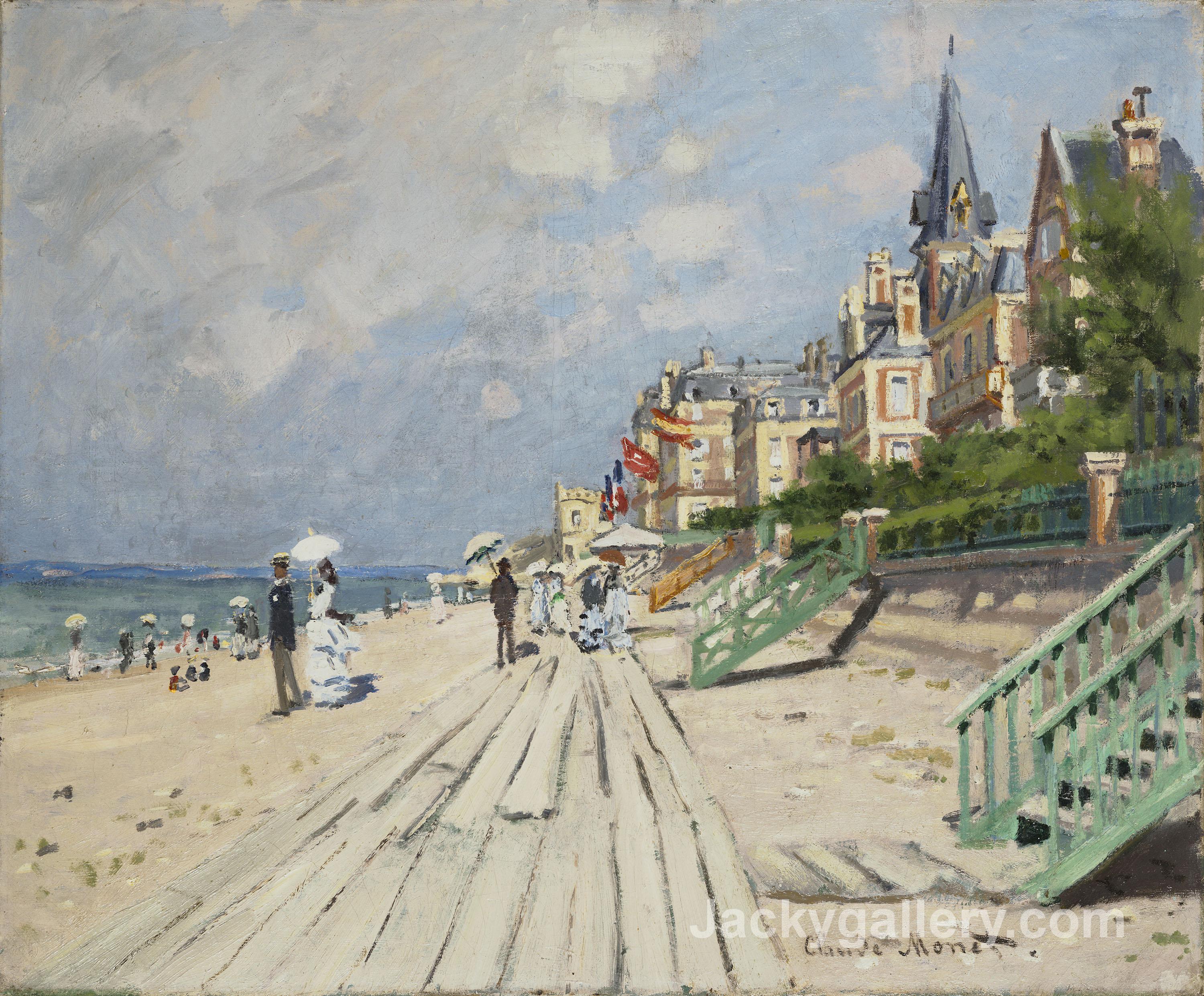 Beach at Trouville by Claude Monet paintings reproduction